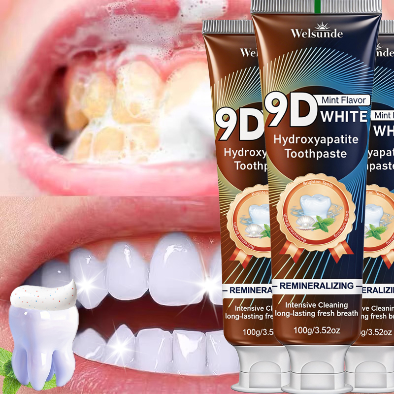 Remineralizing Toothpaste - 9D WHITE Minzgeschmack Hydroxylapatit Remineralisierende Zahnpasta,