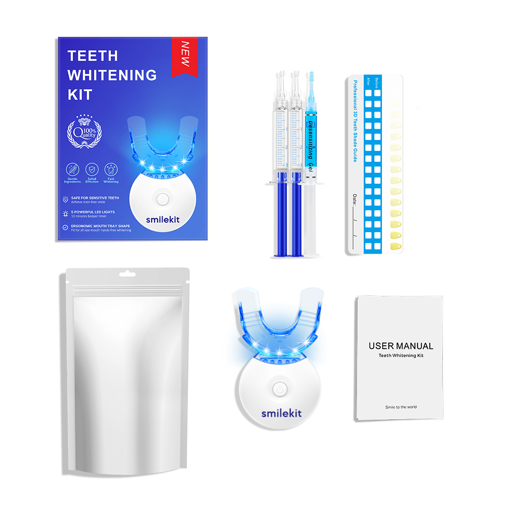 Teeth Whitening In Office - Zahnaufhellungs-Set – 5 x LED-Licht-Zahnaufheller mit