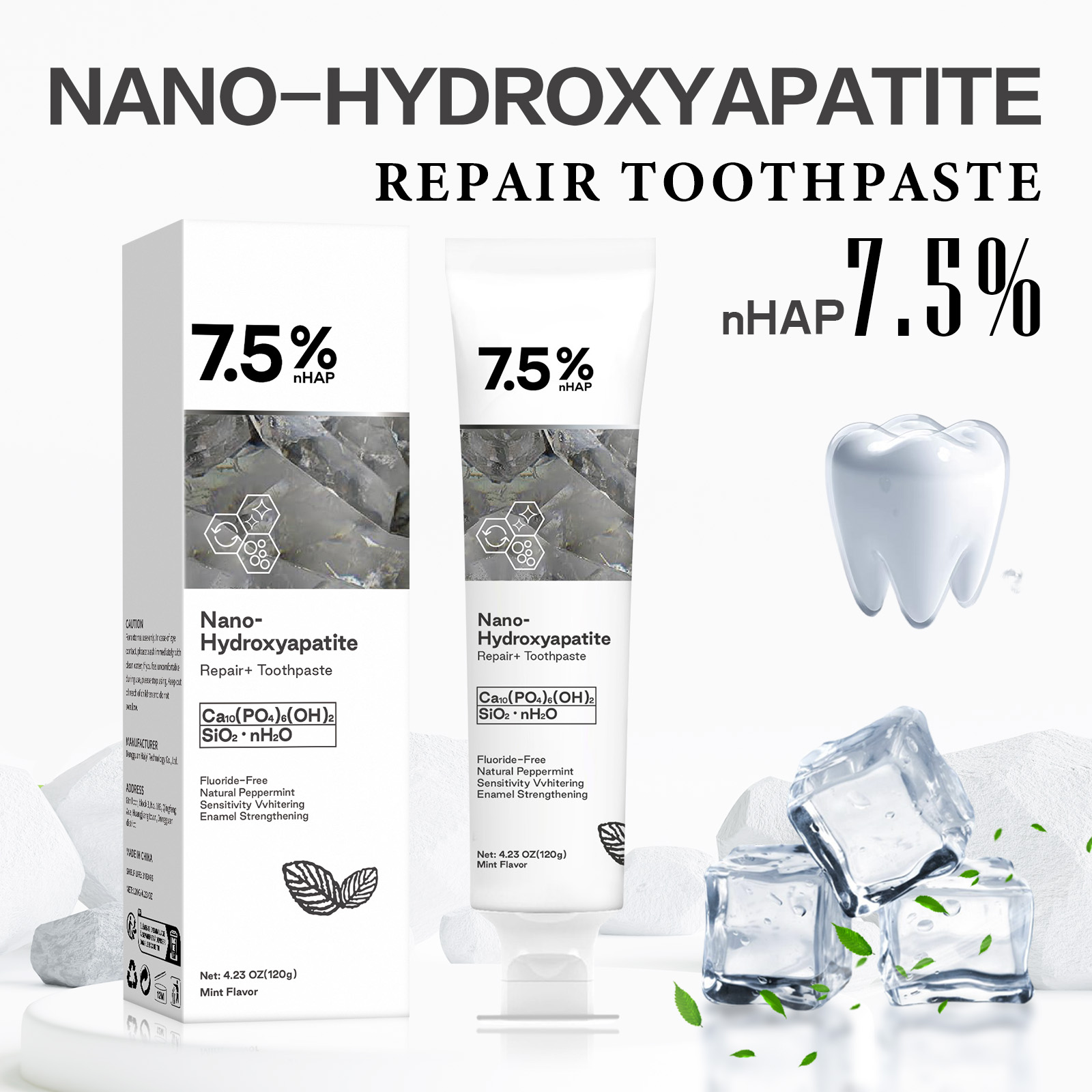 Remineralizing Toothpaste - Nano-Hydroxyapatit Zahnpasta zur Entfernung von Kaffee-