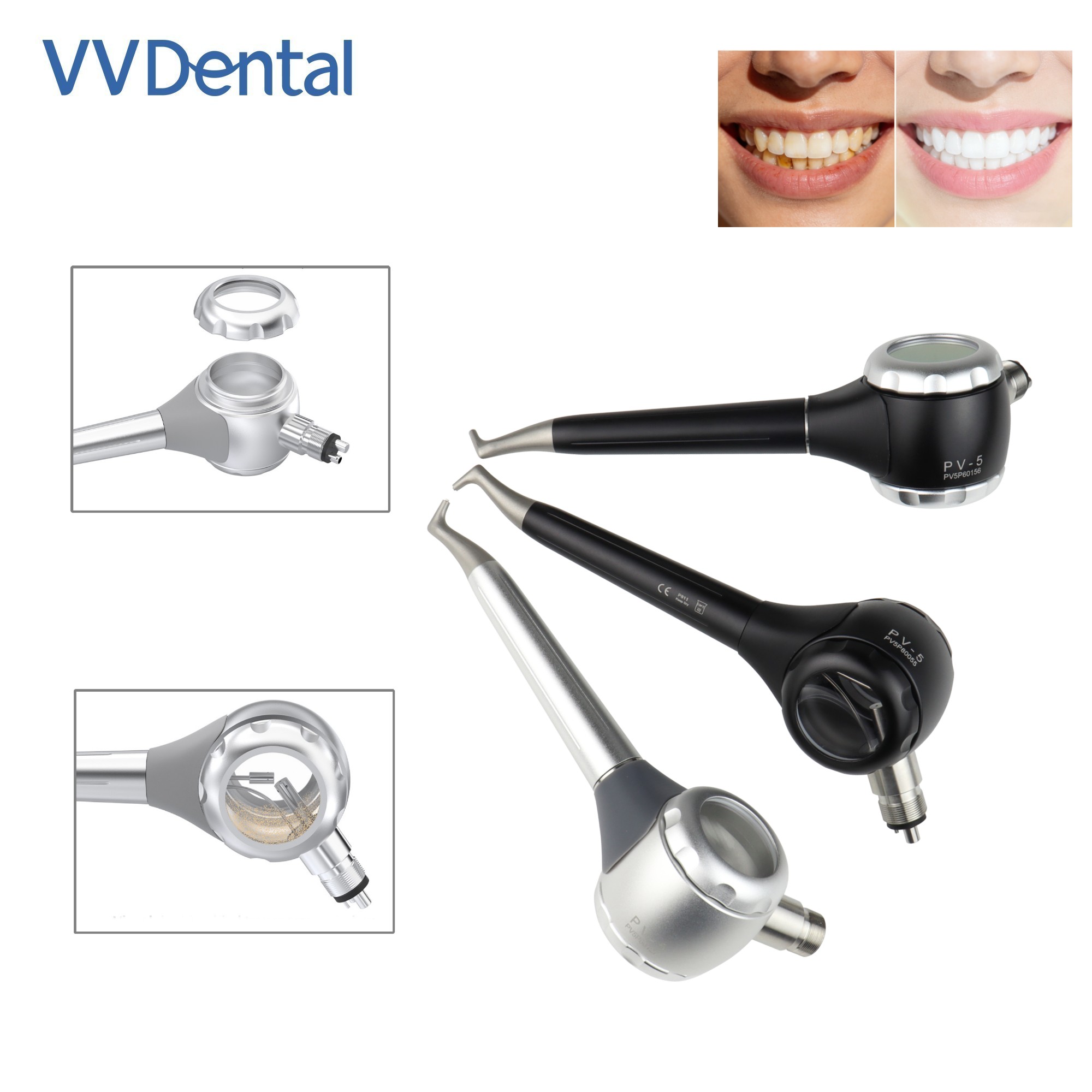 Teeth Whitening Dental - VV Dental 2/4-Loch Zahnaufhellungs-Sandstrahlpistole mit doppelseitigem
