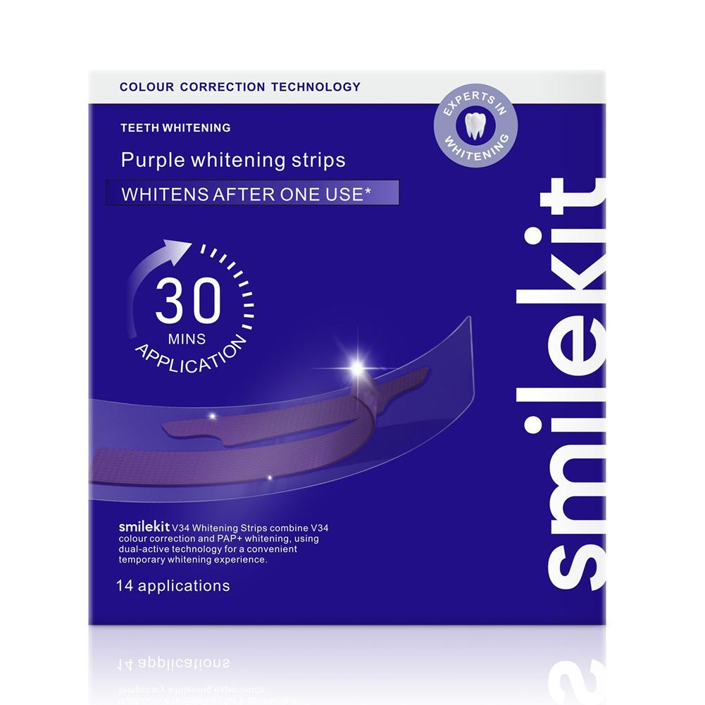 Teeth Whitening Strips Crest - ﻿ Smilekit Zahnaufhellungsstreifen Lila V34 Entfernen
