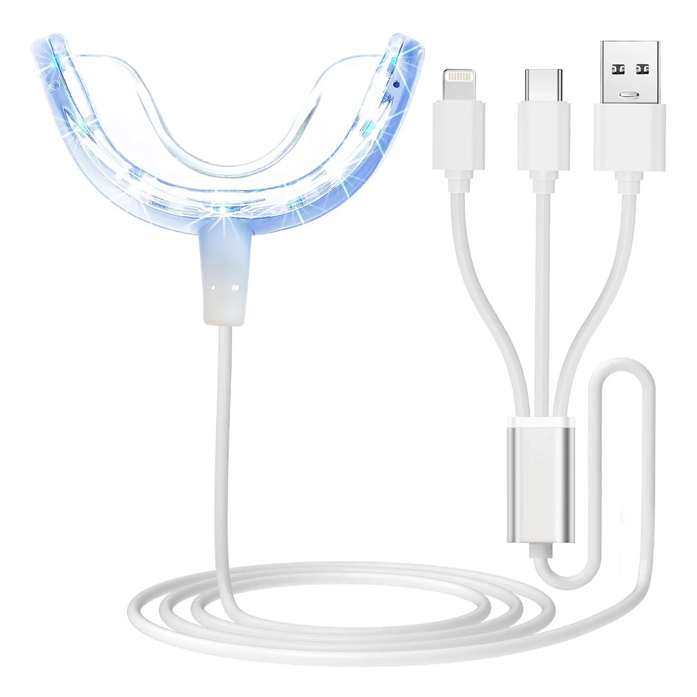 Teeth Whitening In Office - Zahnaufhellungs-Beschleunigerlicht, 16 x leistungsstärkere blaue LED-Lichter,