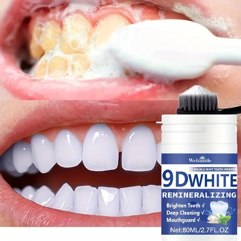 Teeth Paint Whitening - 9D Weißes Remineralisierendes Hydroxylapatit-Zahnpulver, Zahnaufhellungspulver, Tiefenreinigung,