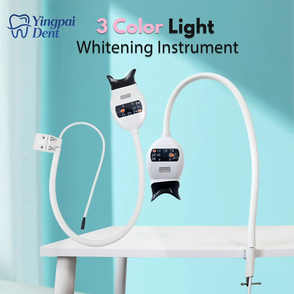 Teeth Whitening Light - Einstellbare 3-Farben-LED-Zahnaufhellungs-Beschleunigerlampe, professionelle Kaltlichtlampe für die