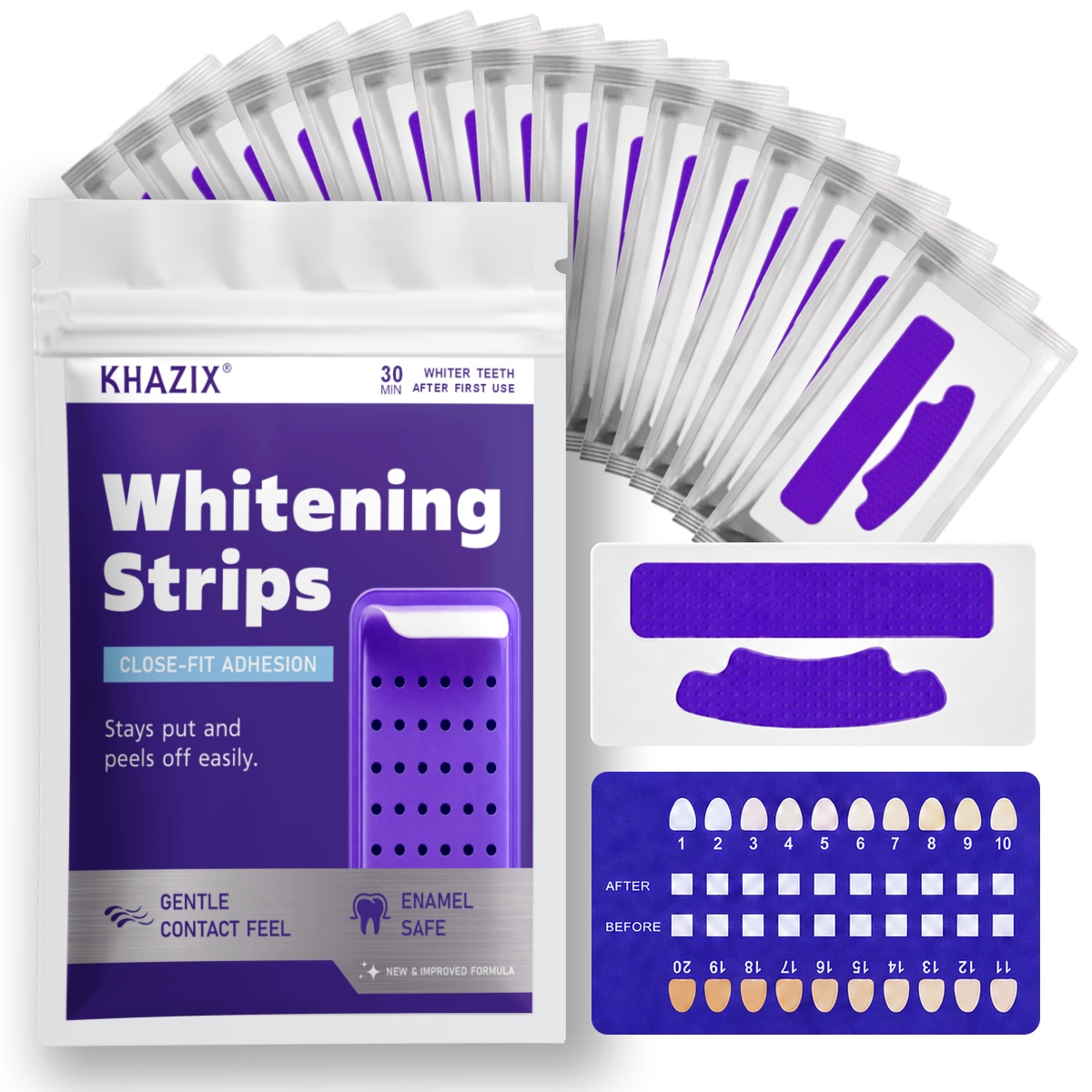 Teeth Whitening Strips Crest - 7 Stück Zahnaufhellungsstreifen für ein Weißereres