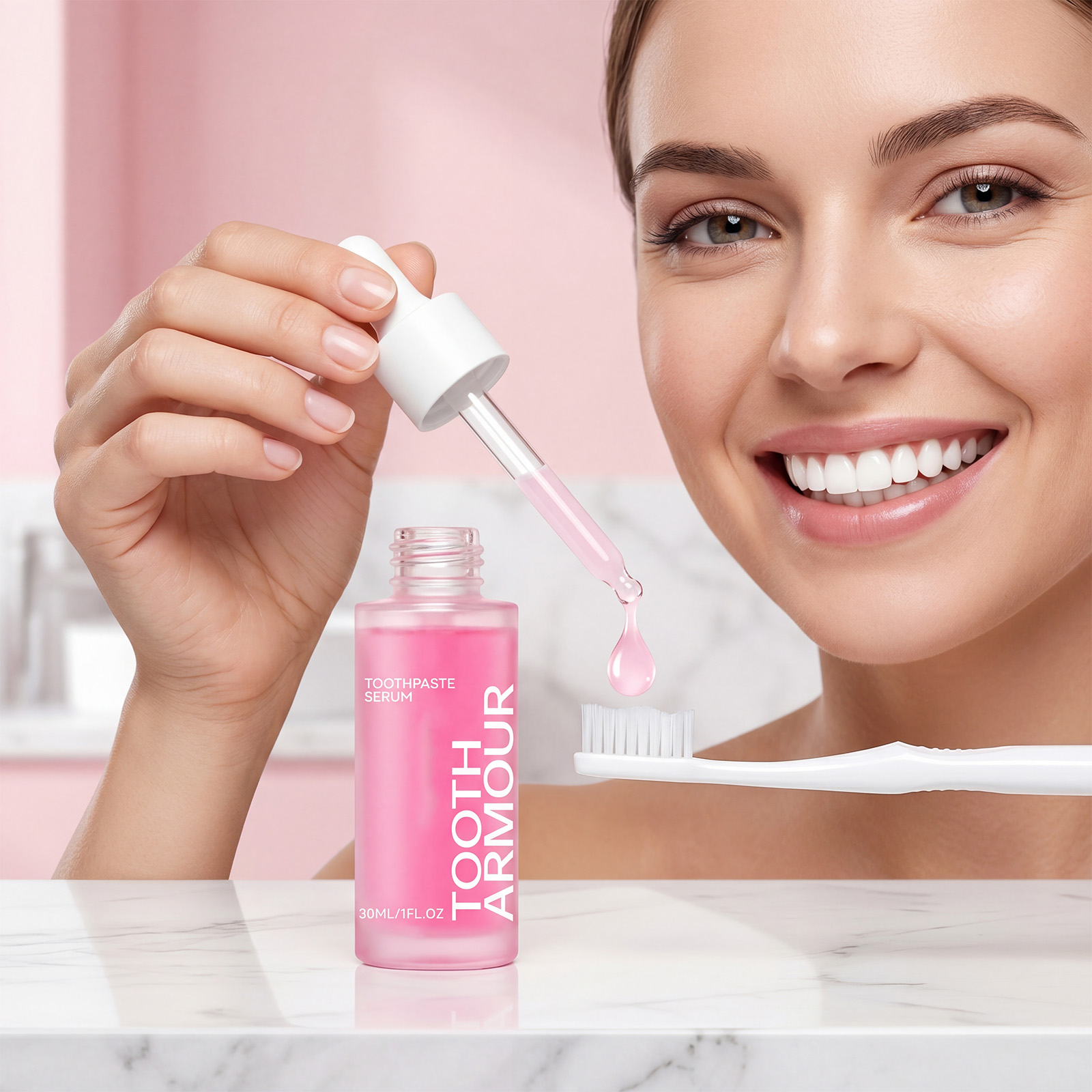 Teeth Whitening Serum - Nano-Hydroxyapatit Zahnaufhellungsserum Tiefenreinigung von Flecken Karies-Schutz