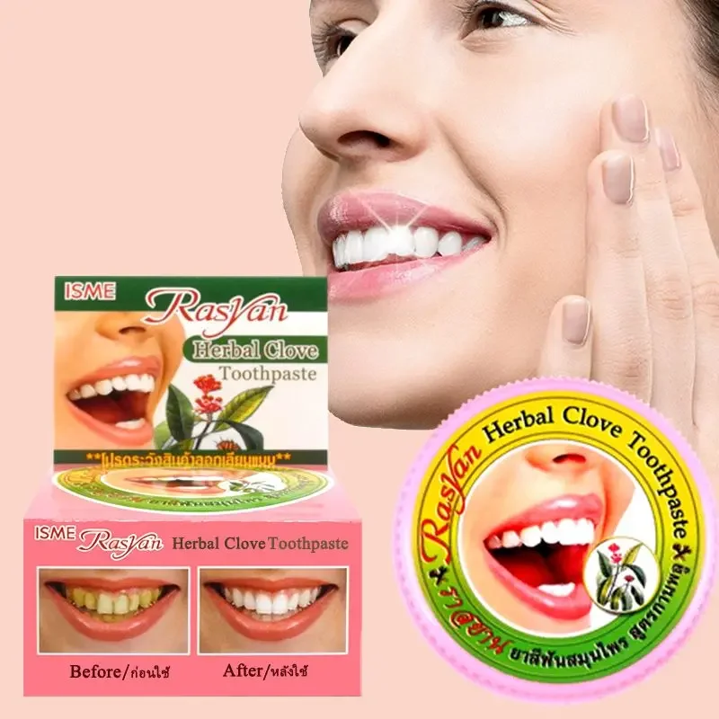 Teeth Paint Whitening - Thailändisches Nelken-/Kokos-Zahnpulver zur Zahnverfärbungsentfernung, Zahnaufhellung, Gelbentfernung,
