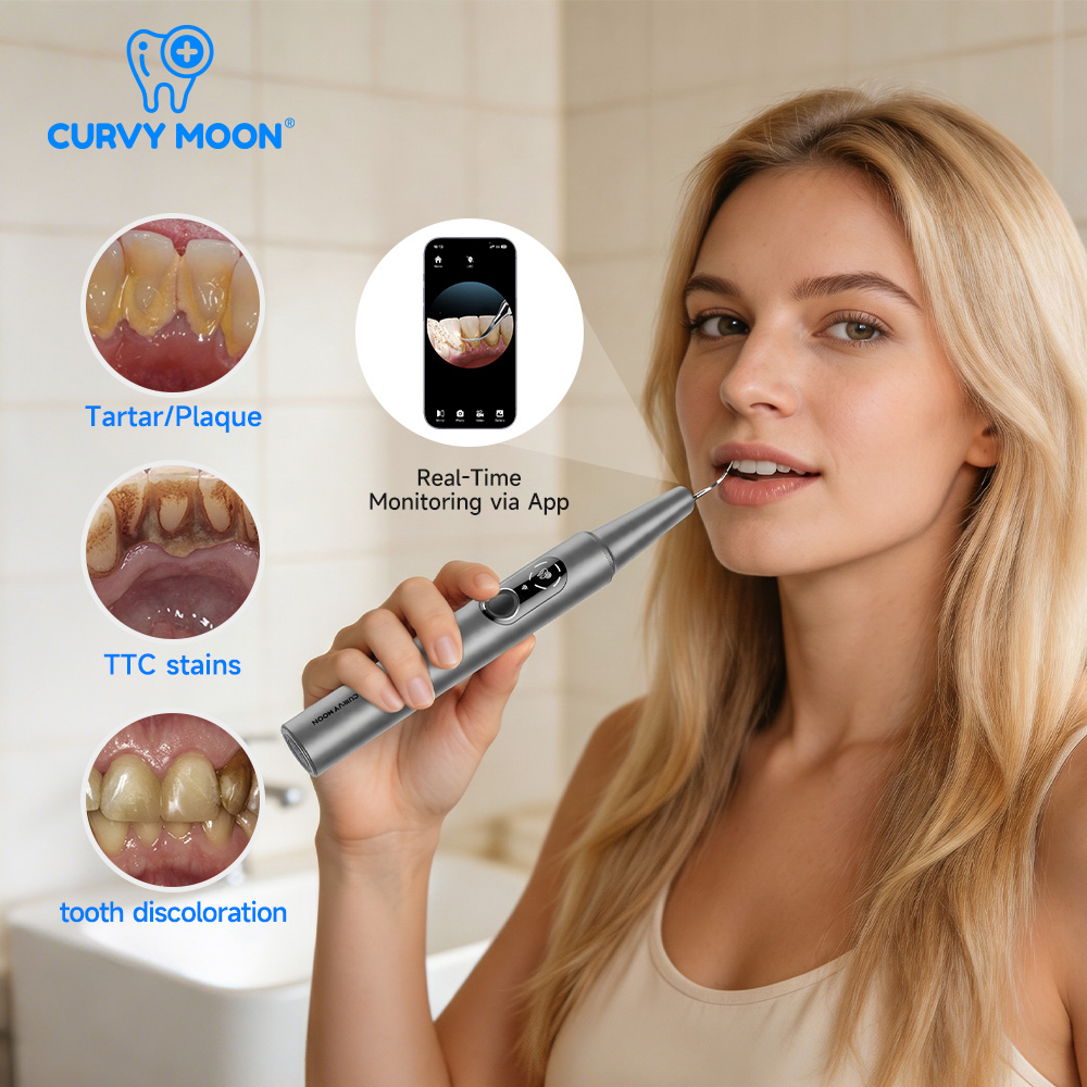 CURVY MOON Sichtbarer elektris – Whitening Teeth Dentist Bewertung und Preis